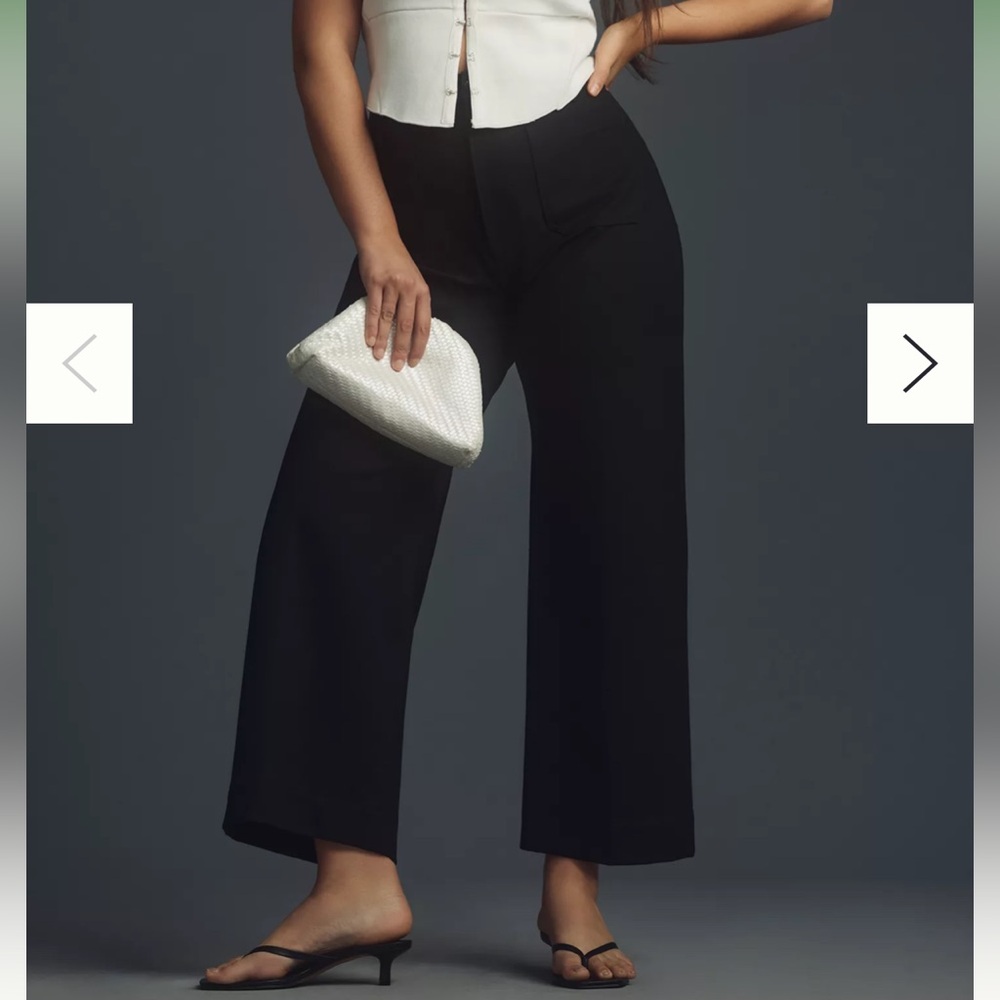 Maeve The Colette Sz 32 Black Wide-Leg Pants